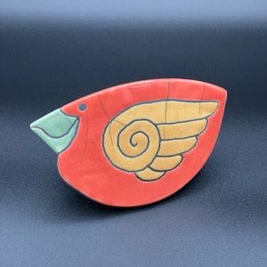 DavisVachon Raku Clay Pottery Rocking Bird
